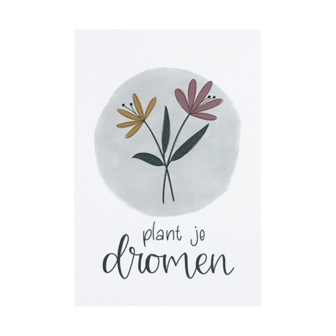 Plant je dromen - Bedankje zaadbommetjes in uitdeel doosje met kaart  // Floralis