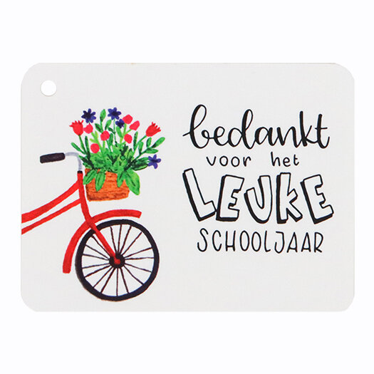 Label - Bedankt voor het leuke schooljaar | 60 x 80 mm | Voorkant