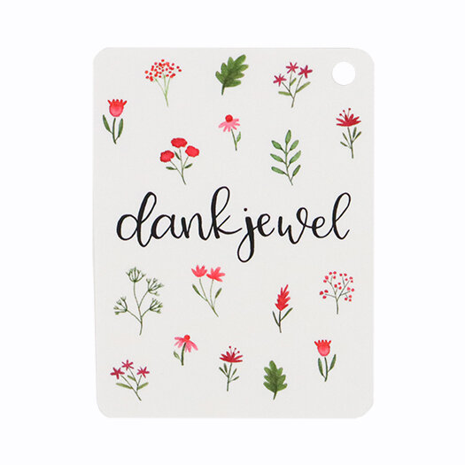 Label - ~Dankjewel | 60 x 80 mm | Voorkant