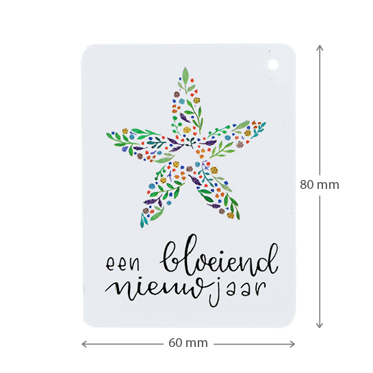 Label - Jij bent goud waard | 60 x 80 mm | Maatgeving