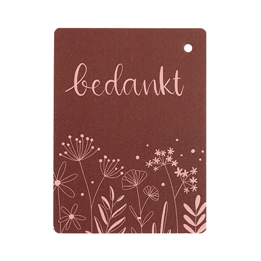 Label - Bedankt | 60 x 80 mm | Voorkant