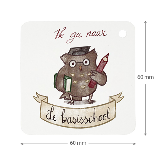  Ik ga naar de basisschool - kindertraktatie - label maatgeving