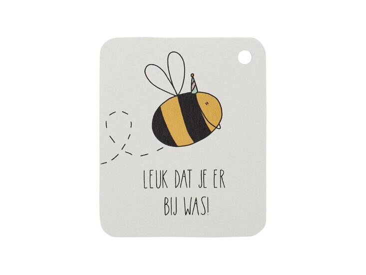 Tuinzaden zaaien - zaden in linnenzakje - Leuk dat je er bij was! - kindertraktatie - label voorkant