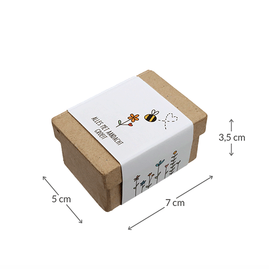 Alles met aandacht groeit - Zaadbommetjes in papier mach&eacute; doosje