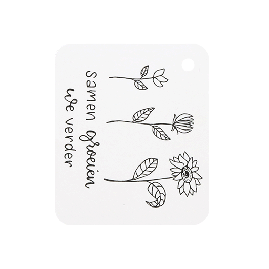 Label - Samen groeien we verder (wit kraft) | 50 x 60 mm