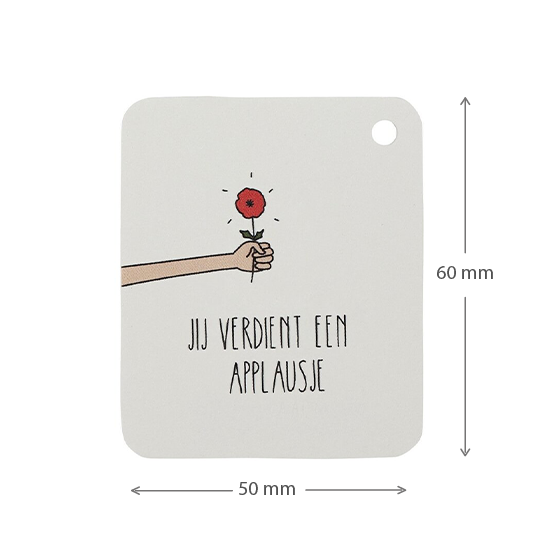 Label - Jij verdient een applausje | 50 x 60 mm