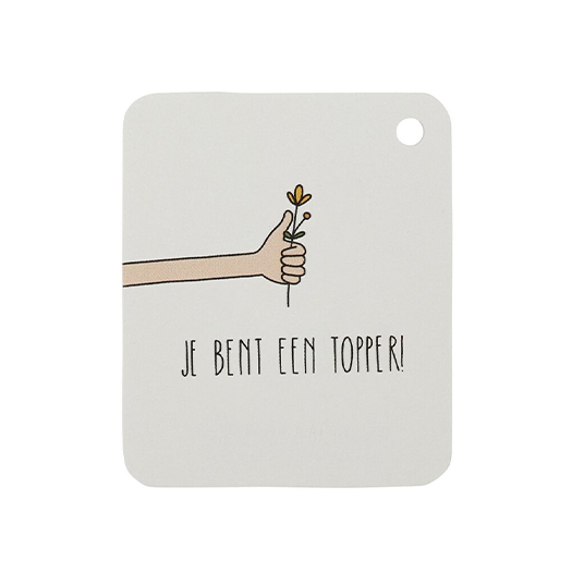 Label - Je bent een topper | 50 x 60 mm