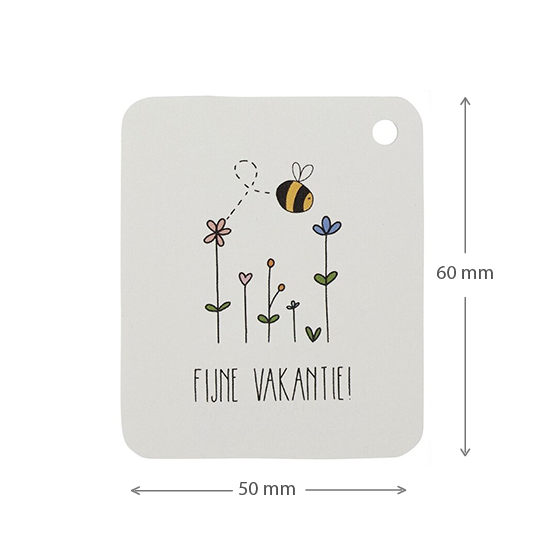 Label - Fijne vakantie! | 50 x 60 mm