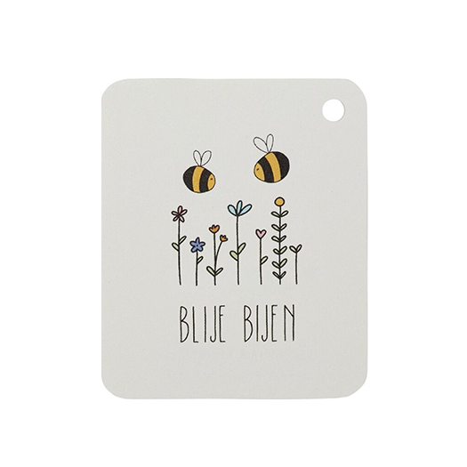 Label - Blije bijen | 50 x 60 mm