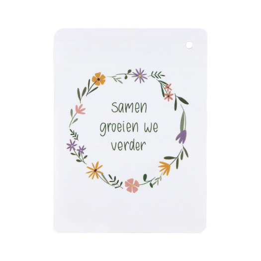 Label - Samen groeien we verder | 60 x 80 mm | Voorkant