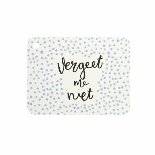 Label - Vergeet me niet | 60 x 80 mm | Voorkant